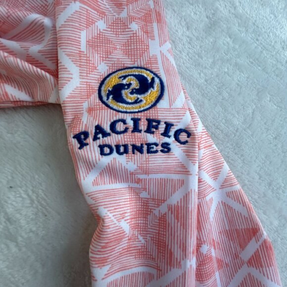 Adidas UPF 50 Long Sleeve Golf Polo Shirt Pacific Dunes Geometric Small New $70 - Picture 4 of 8